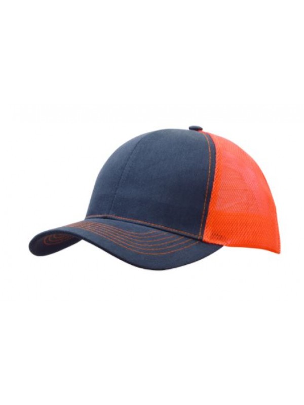 BRUSHED COTTON WITH MESH BACK CAP
